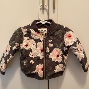 Oshkosh Floral Quilted Bomber Jacket